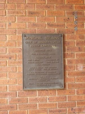 Municiple Building Plaque. Click for full size. Municiple Building Plaque image. Click for full size.