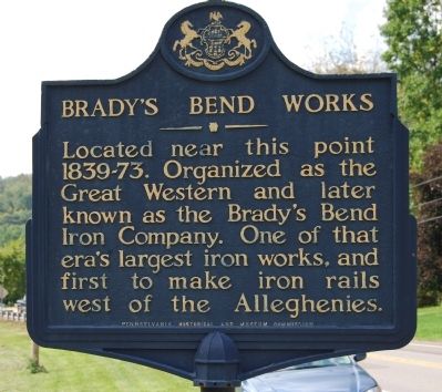 Brady's Bend Works Marker image. Click for full size.