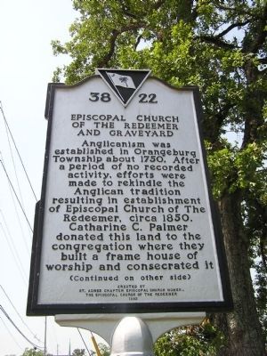Episcopal Church of the Redeemer and Graveyard Marker image. Click for full size.