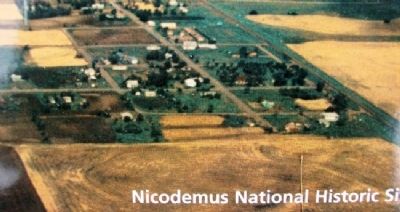 Aerial of Nicodemus on Roads to Success Marker image. Click for full size.