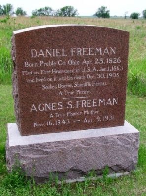 Daniel and Agnes Freeman Grave Marker image. Click for full size.