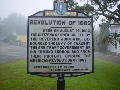 Revolution of 1689 Marker image. Click for full size.