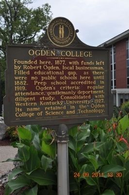 Ogden College Marker image. Click for full size.