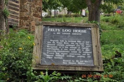 Felts Log House Marker image. Click for full size.