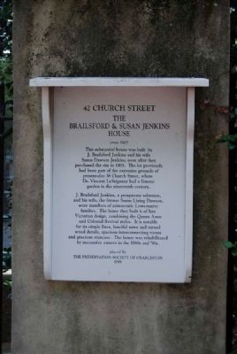 Brailsford & Susan Jenkins House Marker. Click for full size. Brailsford & Susan Jenkins House Marker image. Click for full size.
