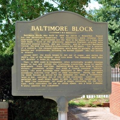 Baltimore Block Marker image. Click for full size.