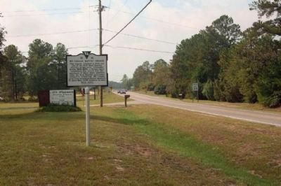 Mt. Canaan Baptist Church Marker, looking south along Edgefield Road (U.S. 25). image. Click for full size.