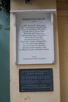 Thomas Rose's House Marker image. Click for full size.