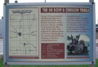 The De Roin & Oregon Trails Marker image. Click for full size.
