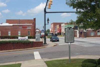 Edgefield Marker, looking west along Main Street at Bacon Street. Click for full size. Edgefield Marker, looking west along Main Street at Bacon Street image. Click for full size.