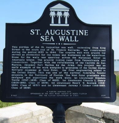 St. Augustine Sea Wall Marker image. Click for full size.