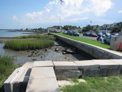 Old Seawall in front of St. Francis Barracks image. Click for full size.