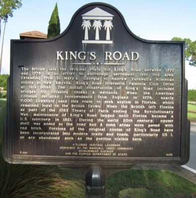 King's Road Marker image. Click for full size.