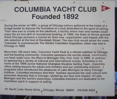 Columbia Yacht Club Marker image. Click for full size.