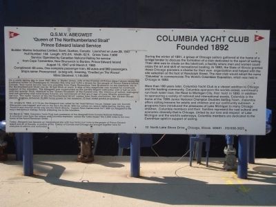 Columbia Yacht Club Marker image. Click for full size.