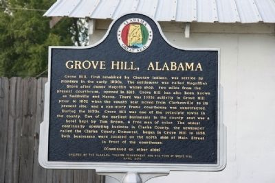 Grove Hill, Alabama Marker (Front) image. Click for full size.