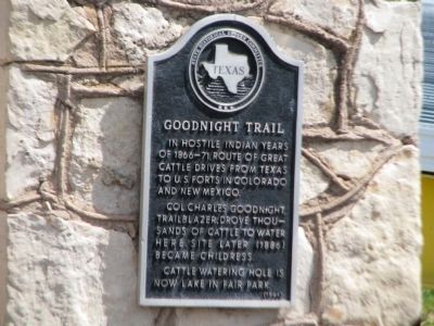Goodnight Trail Marker image. Click for full size.
