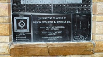 Lower Section - - Indiana Initial Point Memorial Marker image. Click for full size.