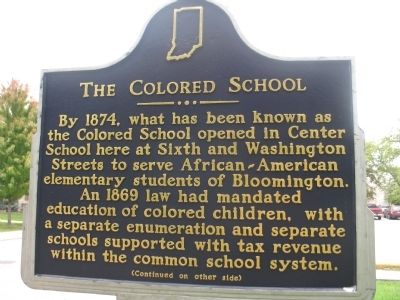 The Colored School Marker image. Click for full size.