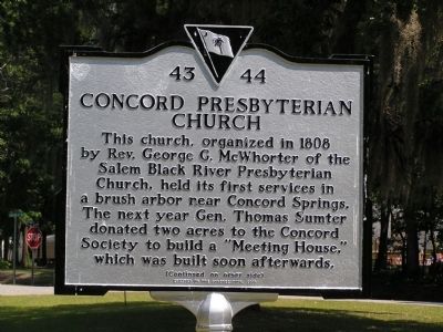 Concord Presbyterian Church Marker image. Click for full size.