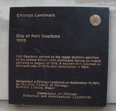 Site of Fort Dearborn Marker image. Click for full size.