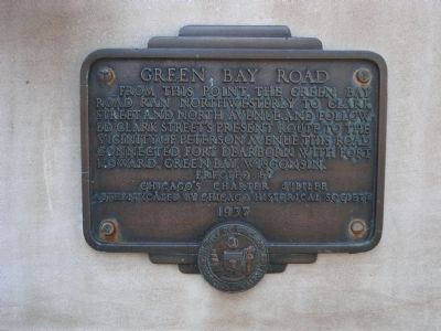 Green Bay Road Marker. Click for full size. Green Bay Road Marker image. Click for full size.