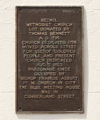 Bethel Methodist Church Marker image. Click for full size.