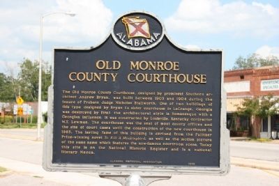 Old Monroe County Courthouse Marker image. Click for full size.