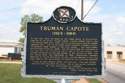 Truman Capote Marker. Click for full size. Truman Capote Marker image. Click for full size.
