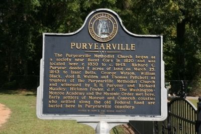 Puryearville Marker. Click for full size. Puryearville Marker image. Click for full size.