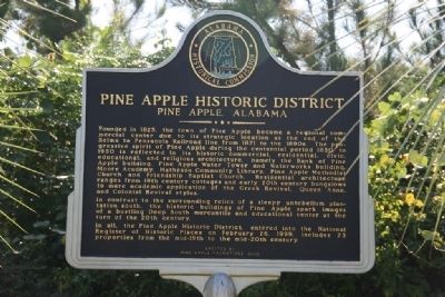 Pine Apple Historic District Marker image. Click for full size.