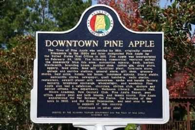 Downtown Pine Apple Marker (Front). Click for full size. Downtown Pine Apple Marker (Front) image. Click for full size.