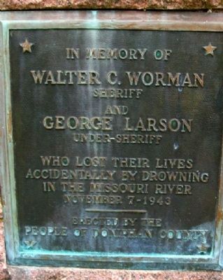 Worman and Larson Memorial Marker image. Click for full size.