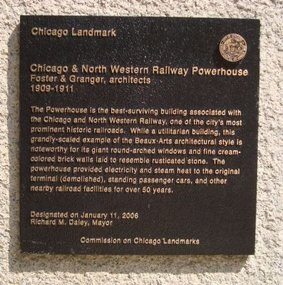 Chicago & North Western Railway Powerhouse Marker image. Click for full size.