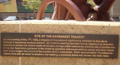 Site of the Haymarket Tragedy Marker #1. Click for full size. Site of the Haymarket Tragedy Marker #1 image. Click for full size.