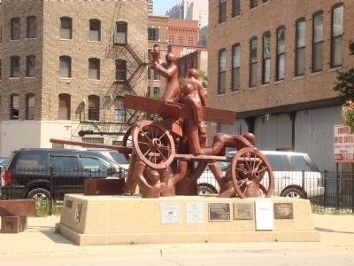 Site of the Haymarket Tragedy Monument. Click for full size. Site of the Haymarket Tragedy Monument image. Click for full size.