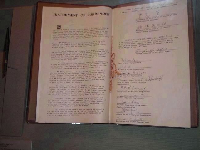 Instrument of Surrender image. Click for full size.