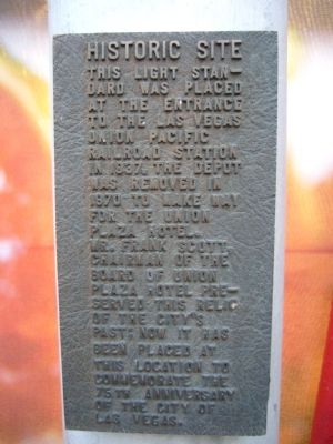 Historic Light Standard Marker. Click for full size. Historic Light Standard Marker image. Click for full size.