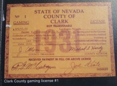 Photo on Gaming Marker. Click for full size. Photo on Gaming Marker image. Click for full size.