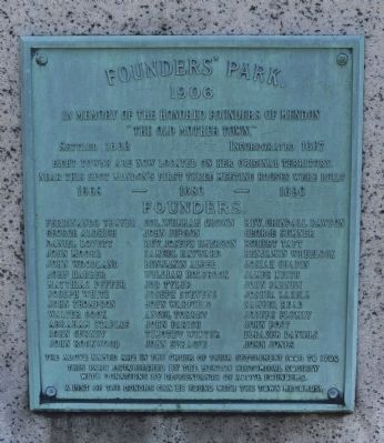 Founders Park Monument-Front image. Click for full size.