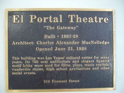 El Portal Theatre Marker. Click for full size. El Portal Theatre Marker image. Click for full size.