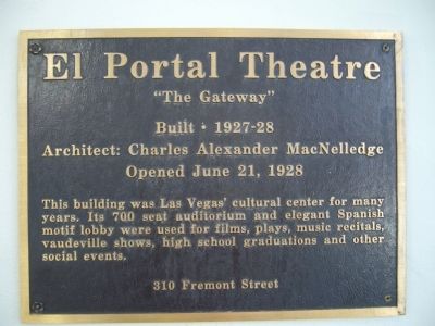 El Portal Theatre Marker image. Click for full size.