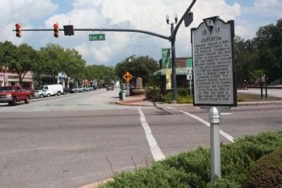 Johnston Marker, looking north along Calhoun Street image. Click for full size.