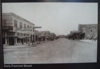Photo on the Fremont Street Marker. Click for full size. Photo on the Fremont Street Marker image. Click for full size.
