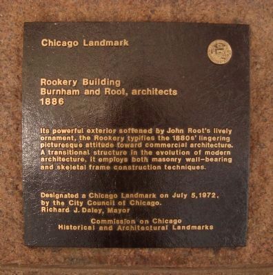 Rookery Building Marker. Click for full size. Rookery Building Marker image. Click for full size.