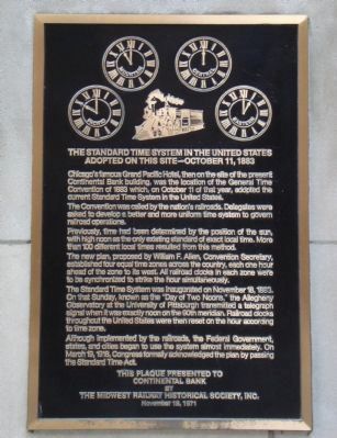 The Standard Time System in the United States Marker image. Click for full size.