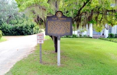 Clay County Marker. Click for full size. Clay County Marker image. Click for full size.