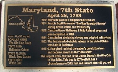Maryland, 7th State Marker image. Click for full size.