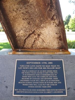 September 11th, 2001 Marker. Click for full size. September 11th, 2001 Marker image. Click for full size.