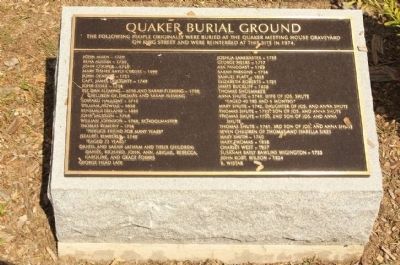Quaker Burial Ground Marker image. Click for full size.